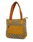 GCCI GG Canvas Women's Leather Tote Bag Beige