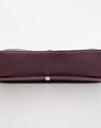 GCCI GG Canvas Shoulder Bag Women's Leather Bordeaux