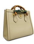 GCCI Bamboo Diana Women's Leather Handbag,Shoulder Bag Grayish