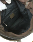 GCCI Bamboo Handbag Women's Nylon Canvas Handbag Brown