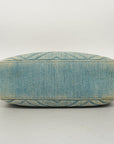 GCCI GG Marmont Shoulder Bag Velor Women's Denim Light Blue