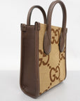 GCCI way Bag Jumbo GG Women's Canvas,Leather Handbag,Shoulder Bag