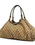 GCCI GG Canvas Abby Women's Tote Bag Beige,Brown