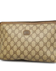 GCCI Women's GG Supreme Clutch Bag Beige