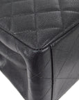 CHNL 1996-1997 Double Side Classic Flap Shoulder Bag Medium Black Caviar