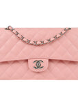 CHNL Classic Double Flap Medium Shoulder Bag Pink Caviar 78592