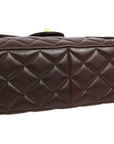 CHNL * 1996-1997 Brown Lambskin Jumbo Classic Flap Bag