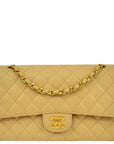 CHNL 1997-1999 Beige Caviar Medium Classic Double Flap Bag