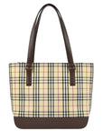BBERRY Beige Check Tote Shoulder Bag
