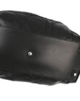 Christian DOR Black Lambskin Bucket Handbag