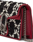 (WMNS) GCCI Dionysus Tiger Head Logo Chain Shoulder Messenger Bag Mini Black / Red -HSAN-