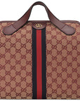 (WMNS) GCCI Logo Stripe Webbing Canvas Large Capacity travel handbag Unisex / Red Classic -YMT-