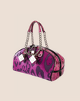 CHRISTIAN DOR PYTHON TRIMMED GAMBLER DICE BOWLER BAG
