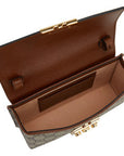 (WMNS) GCCI Padlock Metallic Logo Canvas Box Mini Ebony / Black Handbag -GAG-
