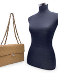 CHNL Vintage Beige Quilted Caviar Jumbo Timeless Classic Flap Bag