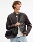 Finn Crossbody Bag With Pockets (Gunmetal/Black)
