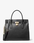Hamilton Moderne Large Leather Satchel (BLACK)