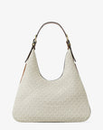 Nolita Large Signature Logo Hobo Shoulder Bag (VANILLA/ACORN)