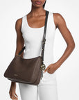 Nolita Medium Signature Logo Shoulder Bag (BROWN/BLK)