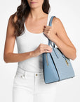 Laila Medium Signature Logo Tote Bag (CHAMBRAY)