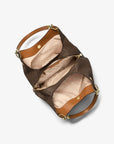 Lillie Large Signature Logo Shoulder Bag (BRN/ACORN)