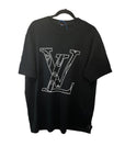 Black & White Top Short Sleeve Luxury Designer LV, Size Xxl