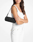 Izzy Small Pebbled Leather Barrel Pochette (BLACK)