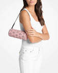 Izzy Small Pebbled Leather Barrel Pochette (SMOKEY ROSE)