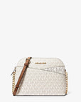 Jet Set Travel Medium Logo Dome Crossbody Bag (VANILLA)