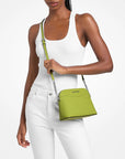 Jet Set Travel Medium Logo Dome Crossbody Bag (LIME)