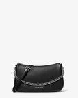 Carmela Medium Pebbled Leather Crossbody Bag (BLACK)