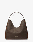 Nayla Medium Signature Logo Shoulder Bag (BROWN)