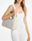 Nayla Medium Signature Logo Shoulder Bag (LT CRM MULTI)