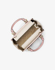 Marilyn Small Color-Block Saffiano Leather Messenger Bag (PWD BLSH MLT)