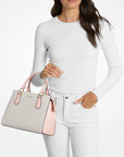 Marilyn Medium Signature Logo Convertible Satchel (PWD BLSH MLT)
