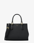 Marilyn Medium Saffiano Leather Satchel (BLACK)