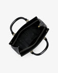 Marilyn Medium Saffiano Leather Satchel (BLACK)
