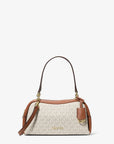 Cecily Small Signature Logo Shoulder Bag (VANILLA)