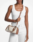 Cecily Small Signature Logo Shoulder Bag (VANILLA)