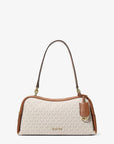 Cecily Medium Signature Logo Shoulder Bag (VANILLA)