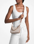 Jet Set Signature Logo Convertible Crossbody Bag (VANILLA)