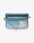 Large Pebbled Leather Continental Wallet (DENIM)