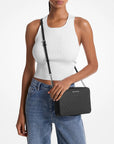 Jet Set Large Logo Crossbody Bag (BLACK)