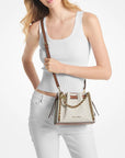 Mina Small Signature Logo Chain Crossbody Bag (VANILLA)
