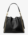 Mina Large Chain Shoulder Bag (BLACK)