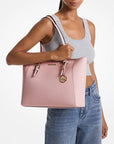 Charlotte Large Saffiano Leather 3-in-1 Tote Bag (POWDER BLUSH)