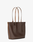 Carson Large Signature Logo Tote Bag (BROWN)