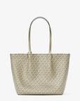 Carson Large Metallic Signature Logo Tote Bag (PALE GOLD)