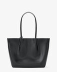 Carson Large Pebbled Leather Tote Bag (BLACK)