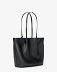 Carson Large Pebbled Leather Tote Bag (BLACK)